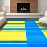 Ultra Soft Area Rug, Non Slip, Stain Resistant, Washable Area Rugs for Living Room, Bedroom, Contemporary Bright Color Palette(Yellow)