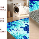 Coastal Marine Life Motif(Blue)