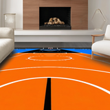 Ultra Soft Area Rug, Non Slip, Stain Resistant, Washable Area Rugs for Living Room, Bedroom, Youthful Urban Sport Theme(Orange)