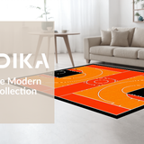 Ultra Soft Area Rug, Non Slip, Stain Resistant, Washable Area Rugs for Living Room, Bedroom, Youthful Sports Enthusiast Floor Decor(Orange)