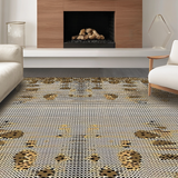 Ultra Soft Area Rug, Non Slip, Stain Resistant, Washable Area Rugs for Living Room, Bedroom, Vibrant Earthy Tones Animal Print Style(Beige)