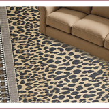 Ultra Soft Area Rug, Non Slip, Stain Resistant, Washable Area Rugs for Living Room, Bedroom, Sleek Modern Feline Print(Gray)