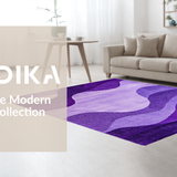 Ultra Soft Area Rug, Non Slip, Stain Resistant, Washable Area Rugs for Living Room, Bedroom, Sleek Textural Purple Floor Accent(Purple)