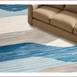 Ultra Soft Area Rug, Non Slip, Stain Resistant, Washable Area Rugs for Living Room, Bedroom, Beach Themed Bedroom Ivory Grey Blue Carpet(Blue)