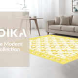 Ultra Soft Area Rug, Non Slip, Stain Resistant, Washable Area Rugs for Living Room, Bedroom, Sleek Modern Aesthetic in Soft Pastels(White)