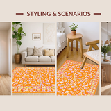 Ultra Soft Area Rug, Non Slip, Stain Resistant, Washable Area Rugs for Living Room, Bedroom, Color Pop Shaggy Accent Piece(Orange)