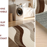 Ultra Soft Area Rug, Non Slip, Stain Resistant, Washable Area Rugs for Living Room, Bedroom, Luxurious Rich Brown Patterns(Beige)