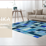 Ultra Soft Area Rug, Non Slip, Stain Resistant, Washable Area Rugs for Living Room, Bedroom, Earth Moon Circle Rug for Entryway Hardwood Floors(Blue)