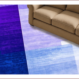 Ultra Soft Area Rug, Non Slip, Stain Resistant, Washable Area Rugs for Living Room, Bedroom, Elegant Ombre Flowing Motif(Blue)