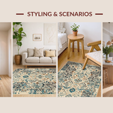 Elegant Woven Geometric Motif(Beige)