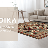 Ultra Soft Area Rug, Non Slip, Stain Resistant, Washable Area Rugs for Living Room, Bedroom, Whimsical Bright Boho Composition(Gray)