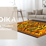 Ultra Soft Area Rug, Non Slip, Stain Resistant, Washable Area Rugs for Living Room, Bedroom, Vibrant Animal Shape Aesthetic(Orange)