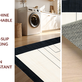 Ultra Soft Area Rug, Non Slip, Stain Resistant, Washable Area Rugs for Living Room, Bedroom, Dynamic Contemporary Arch Pattern(White)