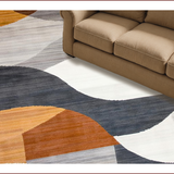 Ultra Soft Area Rug, Non Slip, Stain Resistant, Washable Area Rugs for Living Room, Bedroom, Elegant Earthy Wavy Motif(Gray)