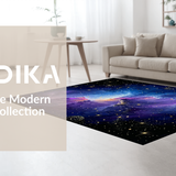 Ultra Soft Area Rug, Non Slip, Stain Resistant, Washable Area Rugs for Living Room, Bedroom, Galactic Starry Dreamlike Pattern(Purple)