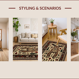 Ultra Soft Area Rug, Non Slip, Stain Resistant, Washable Area Rugs for Living Room, Bedroom, Rustic Wildlife Hallway Runner Rug Non-Slip(Brown)