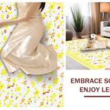 Ultra Soft Area Rug, Non Slip, Stain Resistant, Washable Area Rugs for Living Room, Bedroom, Vibrant Daisy Blossom Arrangement(Yellow)