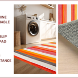 Ultra Soft Area Rug, Non Slip, Stain Resistant, Washable Area Rugs for Living Room, Bedroom, Cozy Earthy Tones Geometric Fusion(Red)