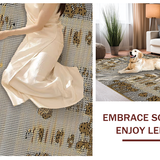 Ultra Soft Area Rug, Non Slip, Stain Resistant, Washable Area Rugs for Living Room, Bedroom, Vibrant Earthy Tones Animal Print Style(Beige)