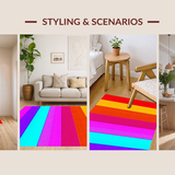 Festive Striped Contemporary Motif(Red)