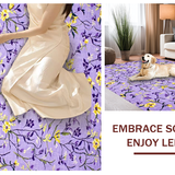 Ultra Soft Area Rug, Non Slip, Stain Resistant, Washable Area Rugs for Living Room, Bedroom, Pastel Purple Trellis Inspired Decor(Purple)