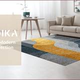 Ultra Soft Area Rug, Non Slip, Stain Resistant, Washable Area Rugs for Living Room, Bedroom, Modern Grey Gold Living Room Non-Shedding Rug(Gray)