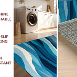 Dynamic Seafoam Curvilinear Arrangement(Blue)