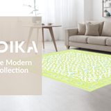 Ultra Soft Area Rug, Non Slip, Stain Resistant, Washable Area Rugs for Living Room, Bedroom, Subtle Earthy Floral Textured Arrangement(White)