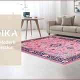 Ultra Soft Area Rug, Non Slip, Stain Resistant, Washable Area Rugs for Living Room, Bedroom, Traditional Hand Tufted Bedroom Area Carpet(Pink)