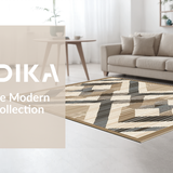 Contemporary Diamond Motif in Brown(Beige)