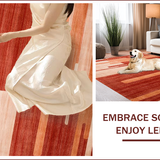 Ultra Soft Area Rug, Non Slip, Stain Resistant, Washable Area Rugs for Living Room, Bedroom, Eclectic Modern Abstract Fusion(Red)