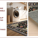Ultra Soft Area Rug, Non Slip, Stain Resistant, Washable Area Rugs for Living Room, Bedroom, Luxurious Double Plush Aesthetic(Black)