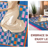 Chic Multicolor Graphic Arrangement(Blue)