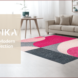 Ultra Soft Area Rug, Non Slip, Stain Resistant, Washable Area Rugs for Living Room, Bedroom, Modern Abstract Soft Pink Rug(Pink)