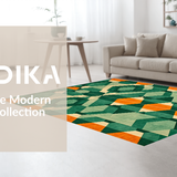 Earthy Tones Abstract Tiled Motif(Green)