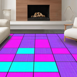 Ultra Soft Area Rug, Non Slip, Stain Resistant, Washable Area Rugs for Living Room, Bedroom, Bright Geometric Patterned Delight(Purple)