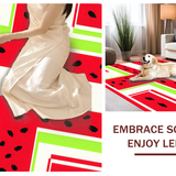 Ultra Soft Area Rug, Non Slip, Stain Resistant, Washable Area Rugs for Living Room, Bedroom, Vibrant Fruit-Inspired Decorative Touch(Red)