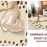 Ultra Soft Area Rug, Non Slip, Stain Resistant, Washable Area Rugs for Living Room, Bedroom, Stylish Rustic Inspired Pet Decor(Beige)