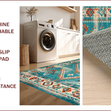 Eclectic Earthy Geometric Arrangement(Blue)