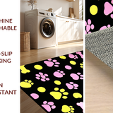 Ultra Soft Area Rug, Non Slip, Stain Resistant, Washable Area Rugs for Living Room, Bedroom, Joyful Fluffy Pup Design Aesthetic(Black)