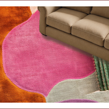 Ultra Soft Area Rug, Non Slip, Stain Resistant, Washable Area Rugs for Living Room, Bedroom, Cowboy Boot Cactus(Orange)