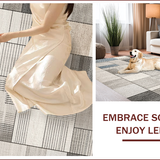 Ultra Soft Area Rug, Non Slip, Stain Resistant, Washable Area Rugs for Living Room, Bedroom, Modern Patchwork Cotton Low Pile(Gray)