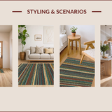 Ultra Soft Area Rug, Non Slip, Stain Resistant, Washable Area Rugs for Living Room, Bedroom, Rustic Multicolor Fishing Cabin Porch Doormat(Brown)