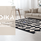 Ultra Soft Area Rug, Non Slip, Stain Resistant, Washable Area Rugs for Living Room, Bedroom, Elegant Abstract Patterned Entrance Mat(Black)