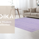 Ultra Soft Area Rug, Non Slip, Stain Resistant, Washable Area Rugs for Living Room, Bedroom, Modern Elegant Symmetrical Design(Purple)