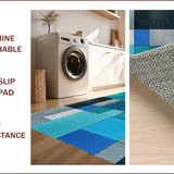 Ultra Soft Area Rug, Non Slip, Stain Resistant, Washable Area Rugs for Living Room, Bedroom, Contemporary Colorful Bedroom Non-Slip Rug(Blue)