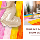 Ultra Soft Area Rug, Non Slip, Stain Resistant, Washable Area Rugs for Living Room, Bedroom, Vibrant Rainbow Sky Aesthetic(Pink)