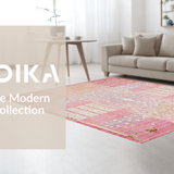 Ultra Soft Area Rug, Non Slip, Stain Resistant, Washable Area Rugs for Living Room, Bedroom, Coquette Carpet, Pink and White Bow Art(Pink)