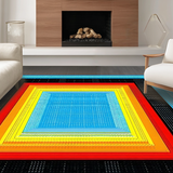 Ultra Soft Area Rug, Non Slip, Stain Resistant, Washable Area Rugs for Living Room, Bedroom, Unique Artistic Gradient Play(Blue)