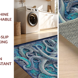 Ultra Soft Area Rug, Non Slip, Stain Resistant, Washable Area Rugs for Living Room, Bedroom, Stylish Tentacles Area Rug with Modern Octopus Design for Home Accents(Gray)